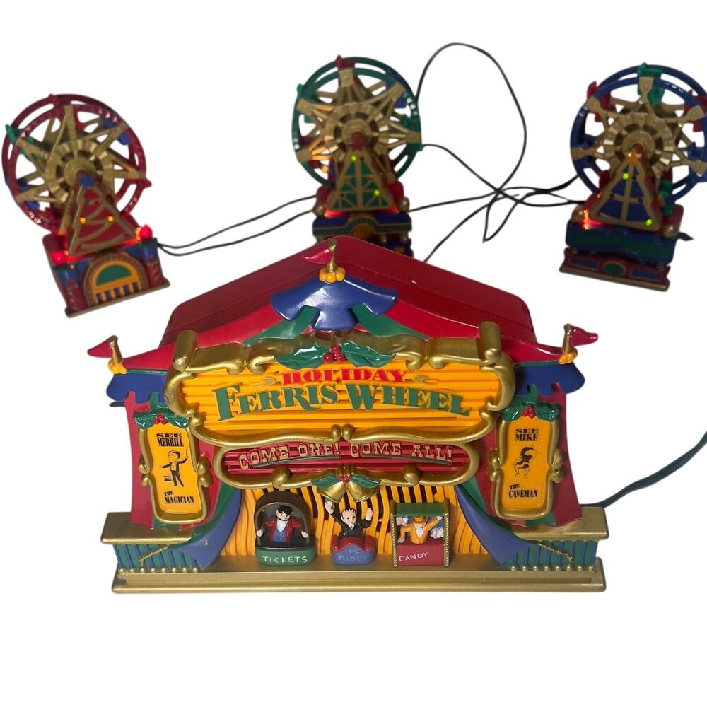 Mr. Christmas Ferris Wheel Holiday Lighted Animated Musical 20 Songs Vintage 90s
